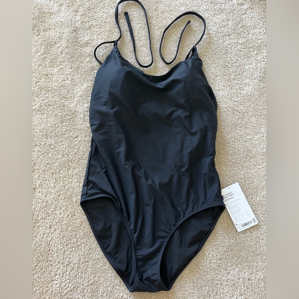 Athleta Black One-Piece Black Swimsuit